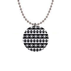 Ethnic Tribal Pattern 1  Button Necklace by Pakrebo