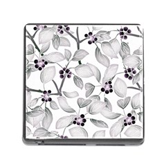 Floral Pattern Background Memory Card Reader (square 5 Slot) by Pakrebo