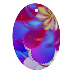 Colorful Abstract Design Pattern Ornament (oval) by Pakrebo