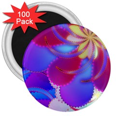 Colorful Abstract Design Pattern 3  Magnets (100 Pack) by Pakrebo