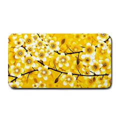 Floral Pattern Background Yellow Medium Bar Mats by Pakrebo