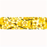 Floral Pattern Background Yellow Large Bar Mats 32 x8.5  Bar Mat