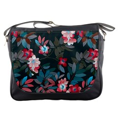 Floral Pattern Background Art Messenger Bag by Pakrebo