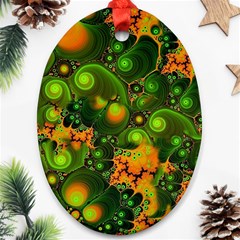 Fractal Design Creative Fantasy Oval Ornament (two Sides) by Pakrebo