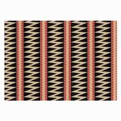 Zigzag Tribal Ethnic Background Large Glasses Cloth (2 Sides) by Pakrebo