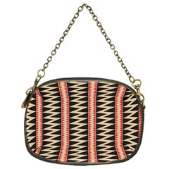 Zigzag Tribal Ethnic Background Chain Purse (one Side) by Pakrebo