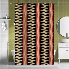 Zigzag Tribal Ethnic Background Shower Curtain 48  X 72  (small)  by Pakrebo