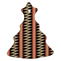 Zigzag Tribal Ethnic Background Ornament (christmas Tree)  by Pakrebo