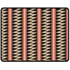 Zigzag Tribal Ethnic Background Double Sided Fleece Blanket (medium)  by Pakrebo