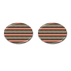 Zigzag Ethnic Pattern Background Cufflinks (oval) by Pakrebo