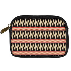 Zigzag Ethnic Pattern Background Digital Camera Leather Case by Pakrebo