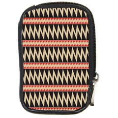 Zigzag Ethnic Pattern Background Compact Camera Leather Case by Pakrebo