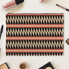 Zigzag Ethnic Pattern Background Cosmetic Bag (xl) by Pakrebo