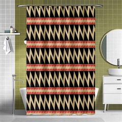 Zigzag Ethnic Pattern Background Shower Curtain 48  X 72  (small)  by Pakrebo