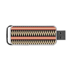 Zigzag Ethnic Pattern Background Portable Usb Flash (two Sides) by Pakrebo