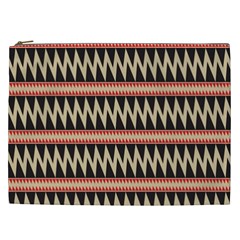 Zigzag Ethnic Pattern Background Cosmetic Bag (xxl) by Pakrebo