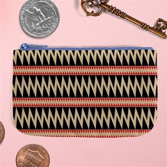 Zigzag Ethnic Pattern Background Large Coin Purse by Pakrebo