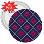 Purple Textile And Fabric Pattern 3  Buttons (10 pack)  Front