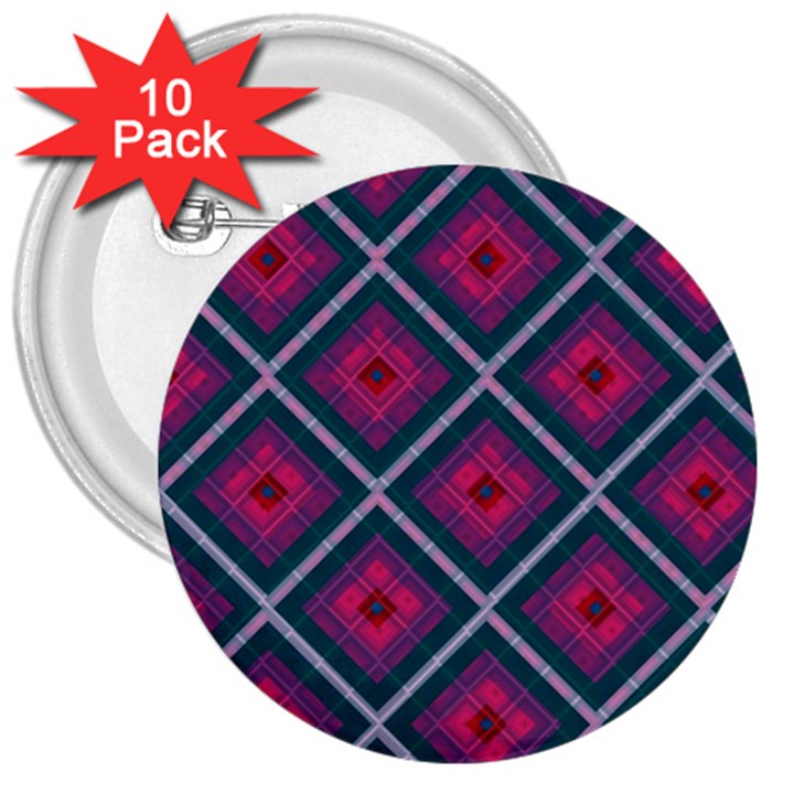 Purple Textile And Fabric Pattern 3  Buttons (10 pack) 