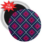 Purple Textile And Fabric Pattern 3  Magnets (10 pack)  Front