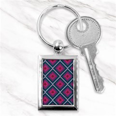 Purple Textile And Fabric Pattern Key Chain (rectangle) by Pakrebo