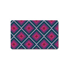 Purple Textile And Fabric Pattern Magnet (name Card)