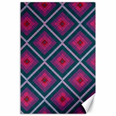 Purple Textile And Fabric Pattern Canvas 24  X 36  by Pakrebo