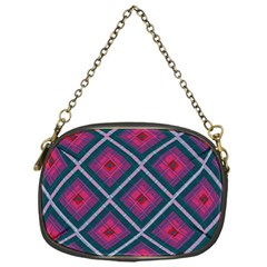 Purple Textile And Fabric Pattern Chain Purse (one Side) by Pakrebo