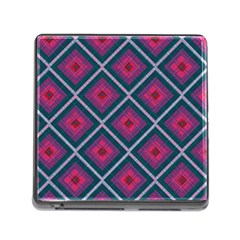 Purple Textile And Fabric Pattern Memory Card Reader (square 5 Slot) by Pakrebo