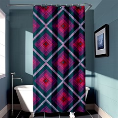 Purple Textile And Fabric Pattern Shower Curtain 36  X 72  (stall)  by Pakrebo