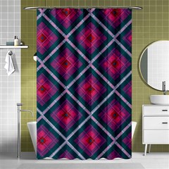 Purple Textile And Fabric Pattern Shower Curtain 48  X 72  (small)  by Pakrebo