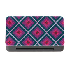 Purple Textile And Fabric Pattern Memory Card Reader With Cf by Pakrebo