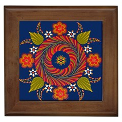 Hungarian Mandala Flower Framed Tiles by Pakrebo