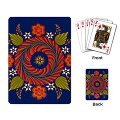 Hungarian Mandala Flower Playing Cards Single Design (rectangle) by Pakrebo