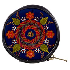 Hungarian Mandala Flower Mini Makeup Bag by Pakrebo