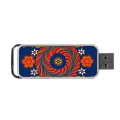 Hungarian Mandala Flower Portable Usb Flash (two Sides) by Pakrebo