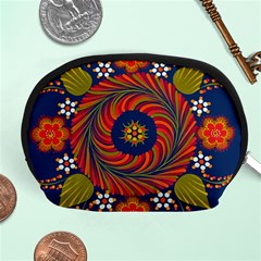 Hungarian Mandala Flower Accessory Pouch (medium) by Pakrebo