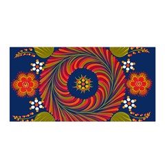 Hungarian Mandala Flower Satin Wrap by Pakrebo