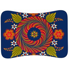 Hungarian Mandala Flower Velour Seat Head Rest Cushion by Pakrebo