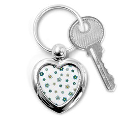 Floral Pattern Seamless Endless Key Chain (heart) by Pakrebo