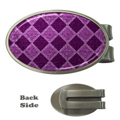 Purple Pattern Money Clips (oval) 