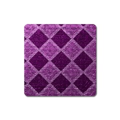 Purple Pattern Square Magnet