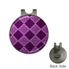 Purple Pattern Hat Clips With Golf Markers by Pakrebo