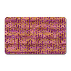 Gold Purple Abstract Background Magnet (rectangular) by Pakrebo