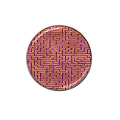 Gold Purple Abstract Background Hat Clip Ball Marker by Pakrebo