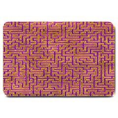 Gold Purple Abstract Background Large Doormat  by Pakrebo