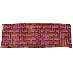 Gold Purple Abstract Background Body Pillow Case (dakimakura) by Pakrebo