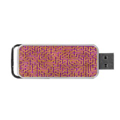 Gold Purple Abstract Background Portable Usb Flash (one Side) by Pakrebo