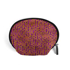 Gold Purple Abstract Background Accessory Pouch (small) by Pakrebo