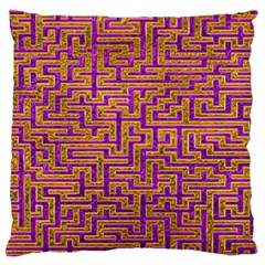 Gold Purple Abstract Background Large Flano Cushion Case (two Sides) by Pakrebo